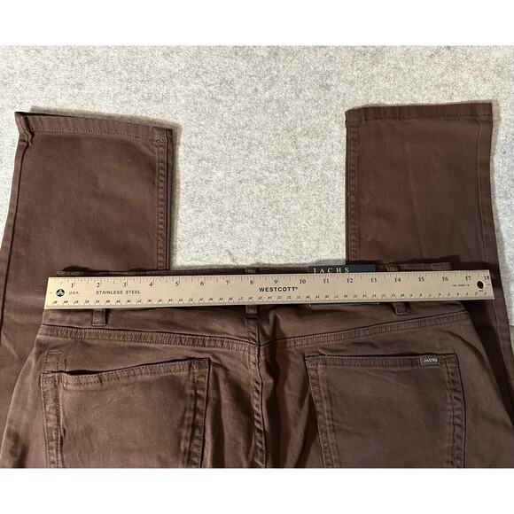 NWT Men's Jachs 5 Pocket Slim Fit Pants 33x30 Brown - Picture 5 of 6